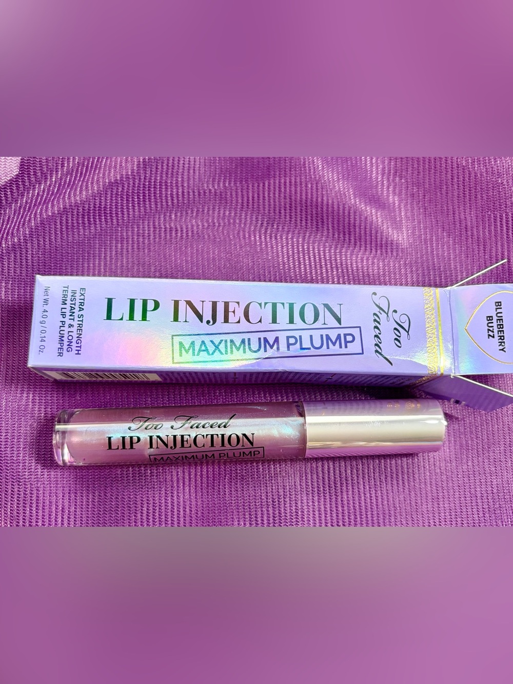 Too Faced Lip Injection Maximum Plump Lip Gloss - Shimmery Blueberry Buzz